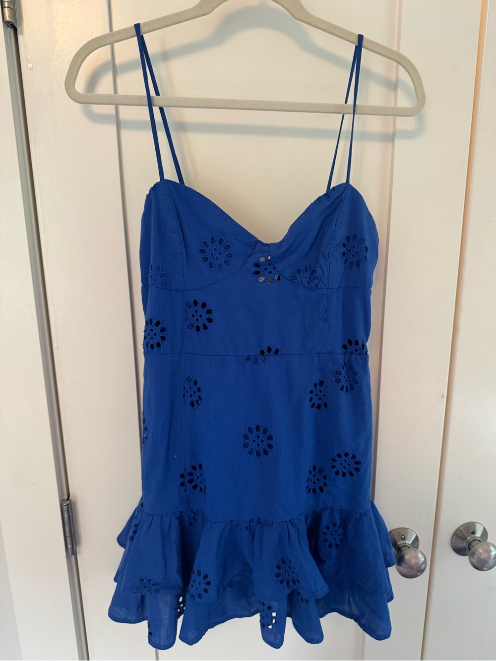 Zara Cobalt Blue Spaghetti Strap Mini Dress